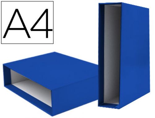 Caixa para pasta de arquivo de alavanca liderpapel documenta din a4 lombada 75 mm azul , Liderpapel , 72777 , 8423473727779
